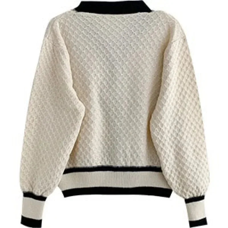Knit Women's Cardigan Sweater with Long Sleeves
