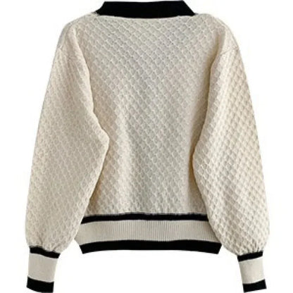 Knit Women's Cardigan Sweater with Long Sleeves