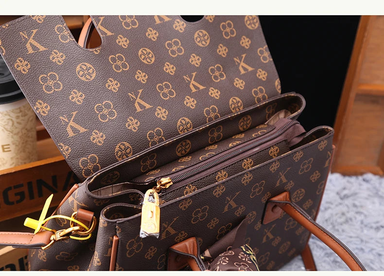Women's Versatile PVC Handbag with Zipper Closure