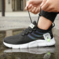 Men's Breathable Lightweight Black Running Sneakers