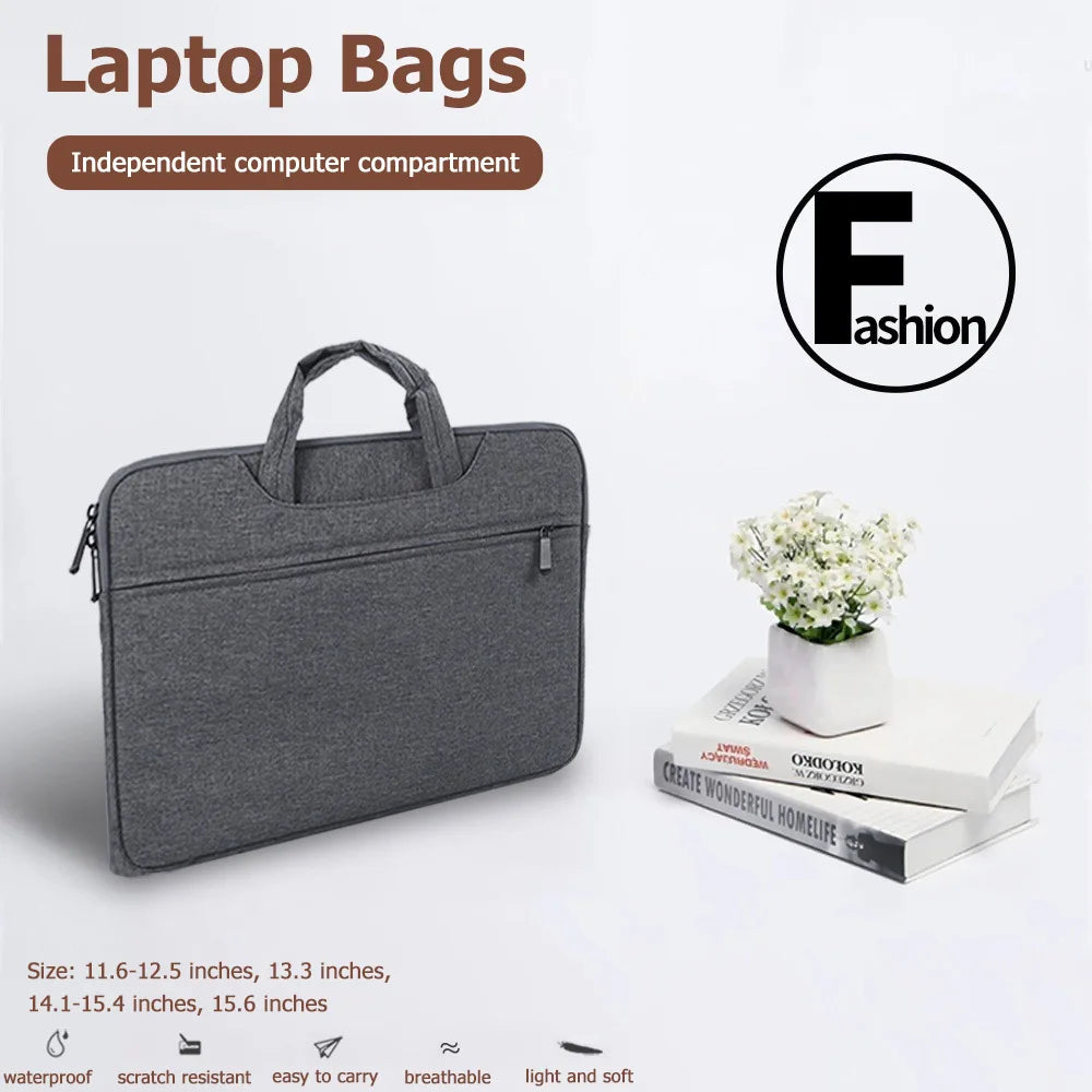 Suede Laptop Bag for 13.3 to 15.6 Inch Devices