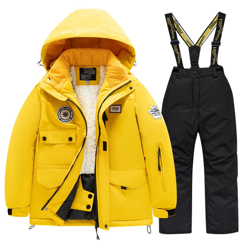 Winter Skiing Suit for Boys and Girls, Waterproof Polyester