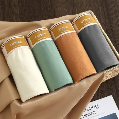Men's Cotton Boxer Shorts 3Pcs Solid Color Set