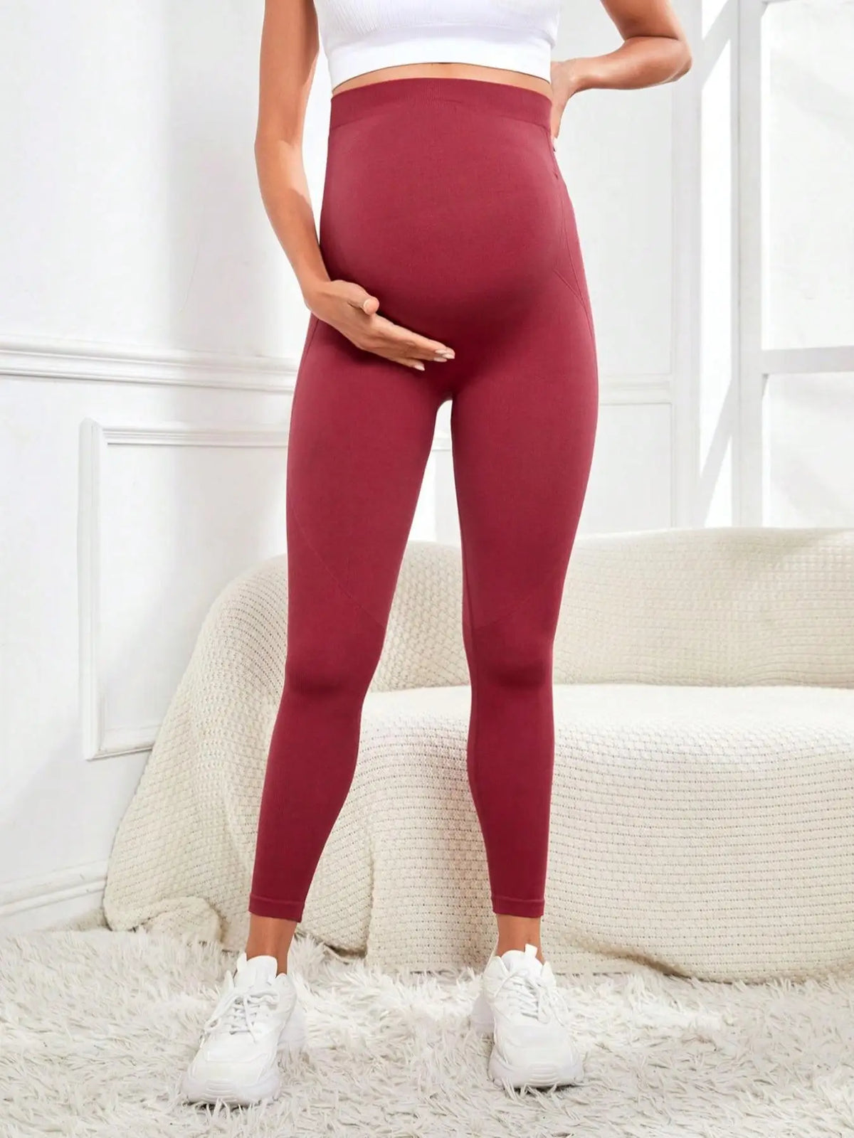 High Waist Maternity Leggings with Belly Support