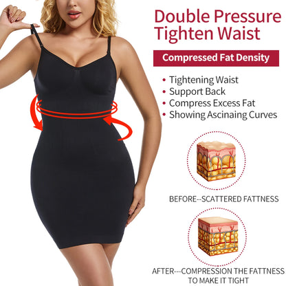 Women’s Slim Fit Tummy Control Shaper Dress S-3XL