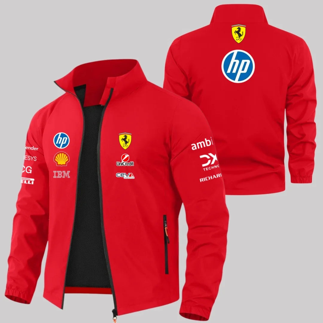 Ferrari Windproof Jacket for Men, Casual Polyester Outerwear