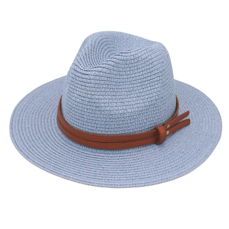 Straw Panama Sun Hat for Women Beach Leisure