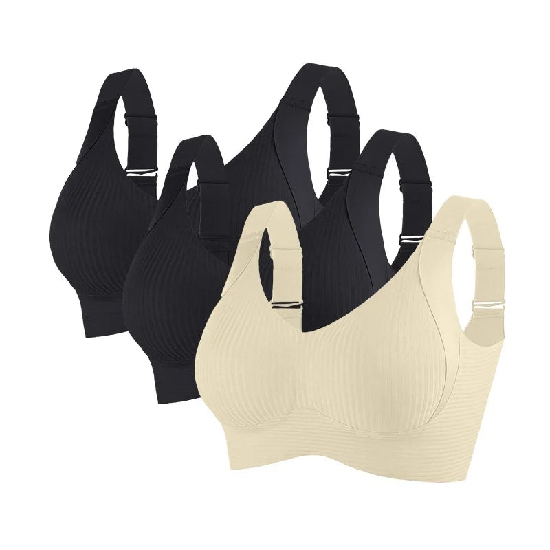 3-Pack Women's Push-Up Seamless Bralette M-4XL