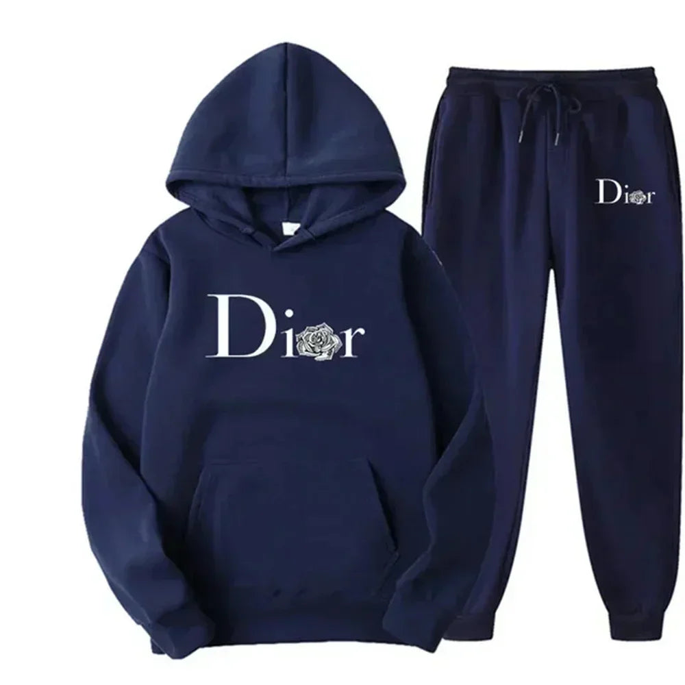 Men's Autumn Two-Piece Jogging Set with Sweatshirt and Pants
