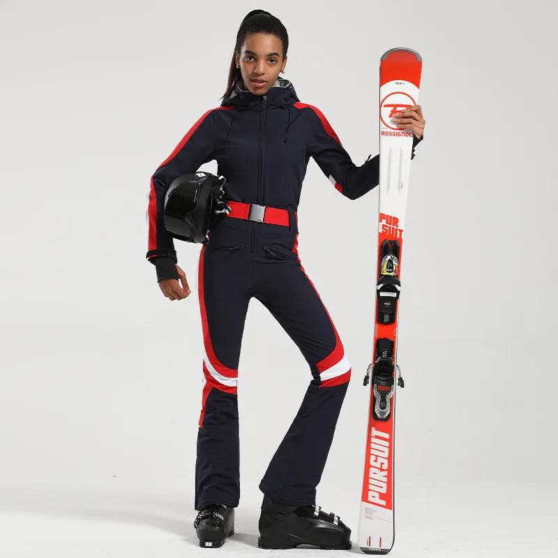 Gsou Women's Winter Snow Jumpsuit Waterproof Ski Suit