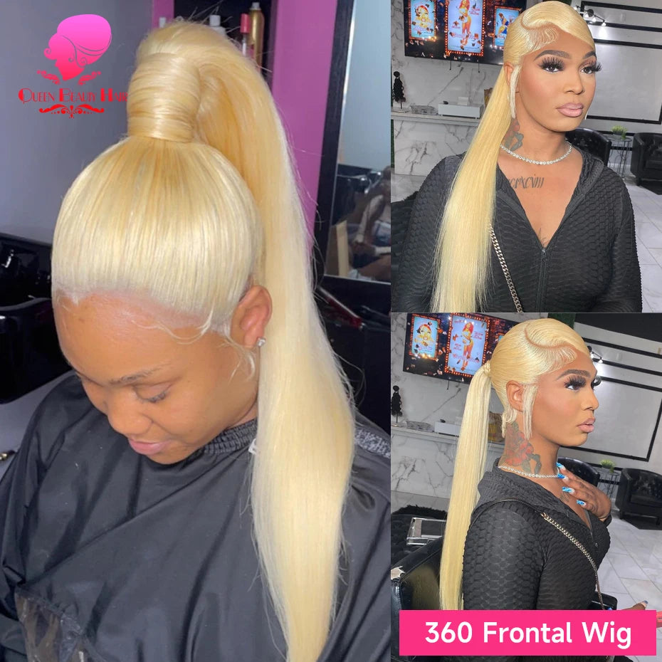 13x6 360 Lace Wig Human Hair Pre Plucked Blonde