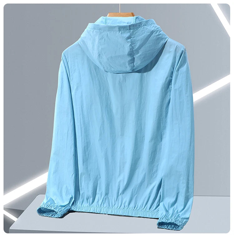 Men's Thin Ice Silk Hooded Sun Protection Jacket