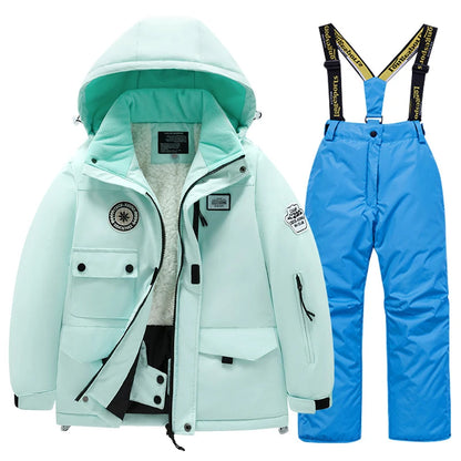Winter Skiing Suit for Boys and Girls, Waterproof Polyester