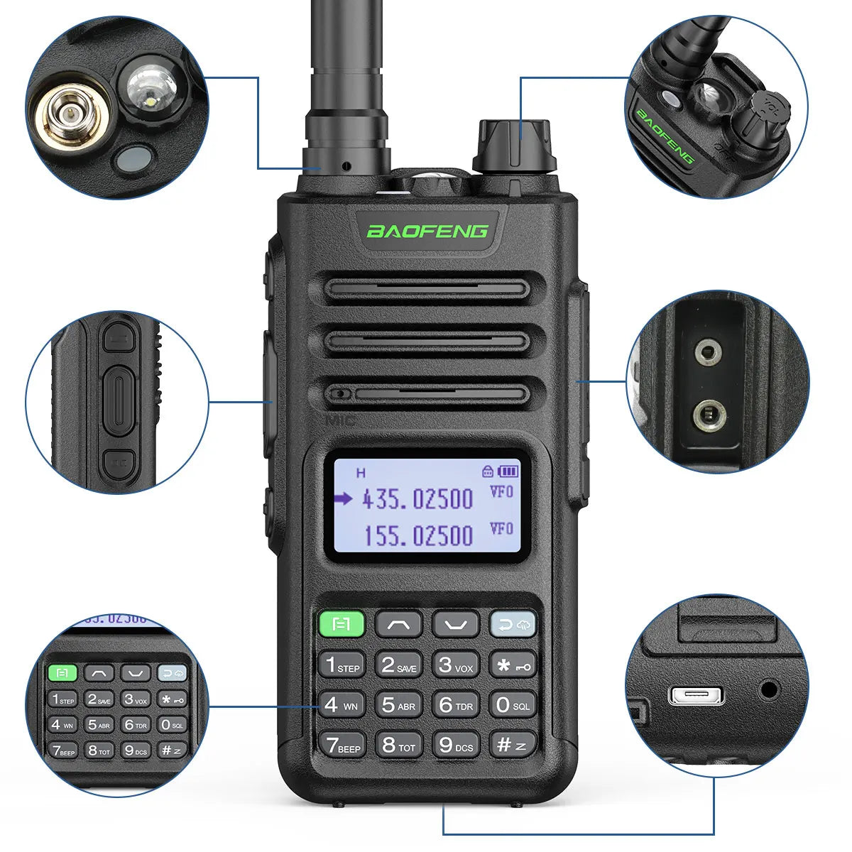 BaoFeng M-13 PRO V2 High Power Multi Band Walkie Talkie