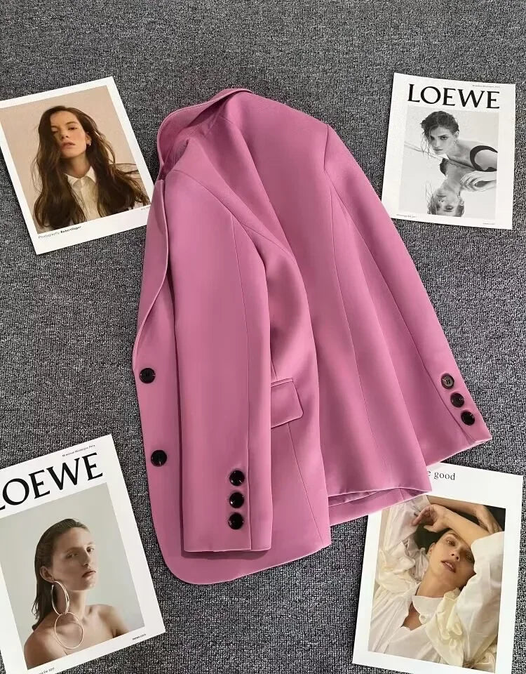 Elegant Long Sleeve Blazer Coat for Women