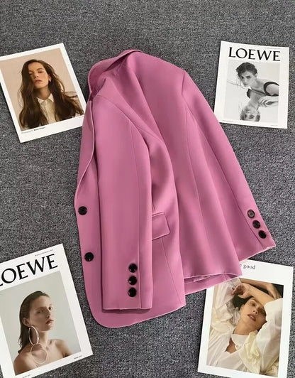 Elegant Long Sleeve Blazer Coat for Women