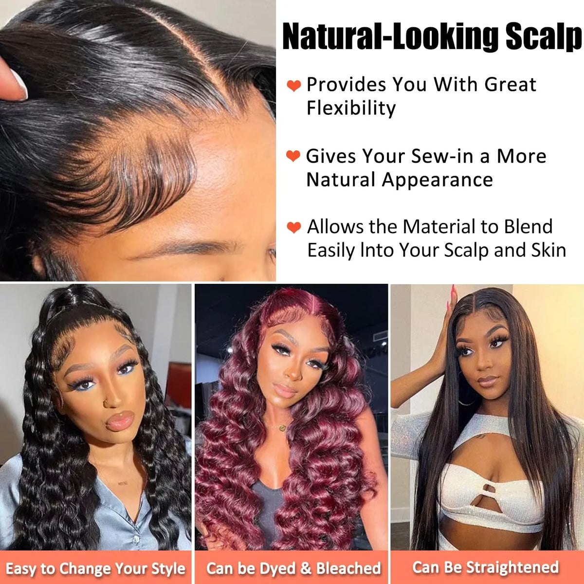 Loose Deep Lace Front Human Hair Wig 30 40 Inches