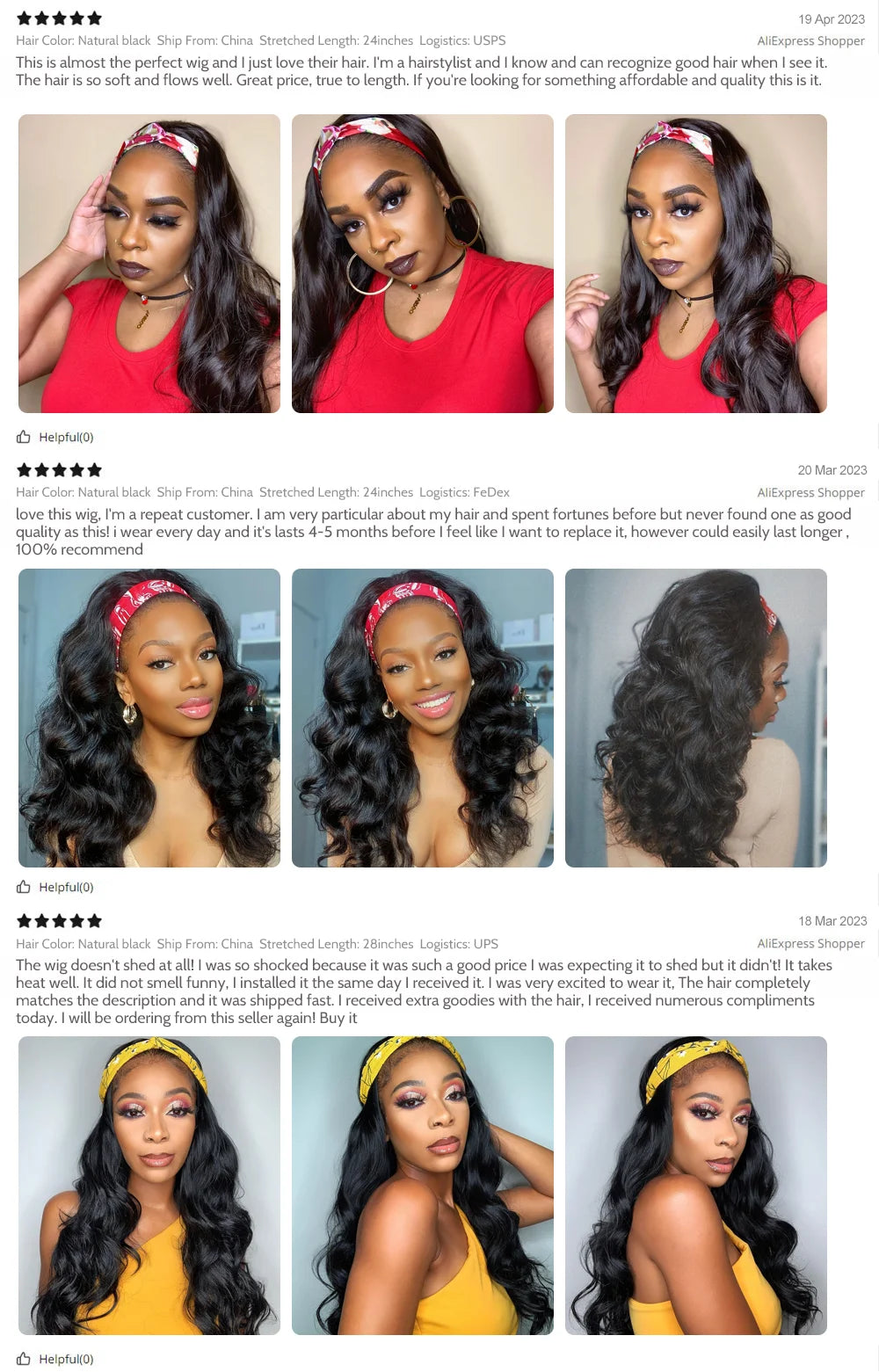 Body Wave Headband Wig Remy Human Hair Natural Black