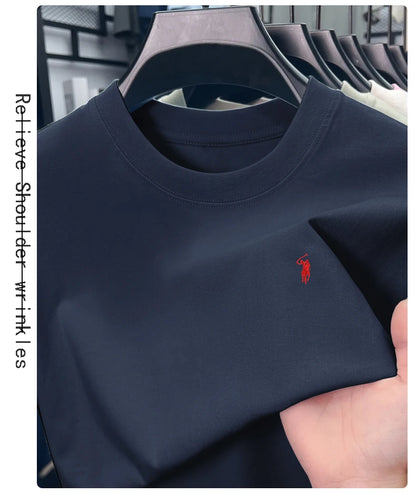 Cotton Men's Short Sleeve T-Shirt Casual Round Neck