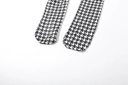 Plaid Bodycon Jumpsuit Women Turtleneck Fitness Clothing
