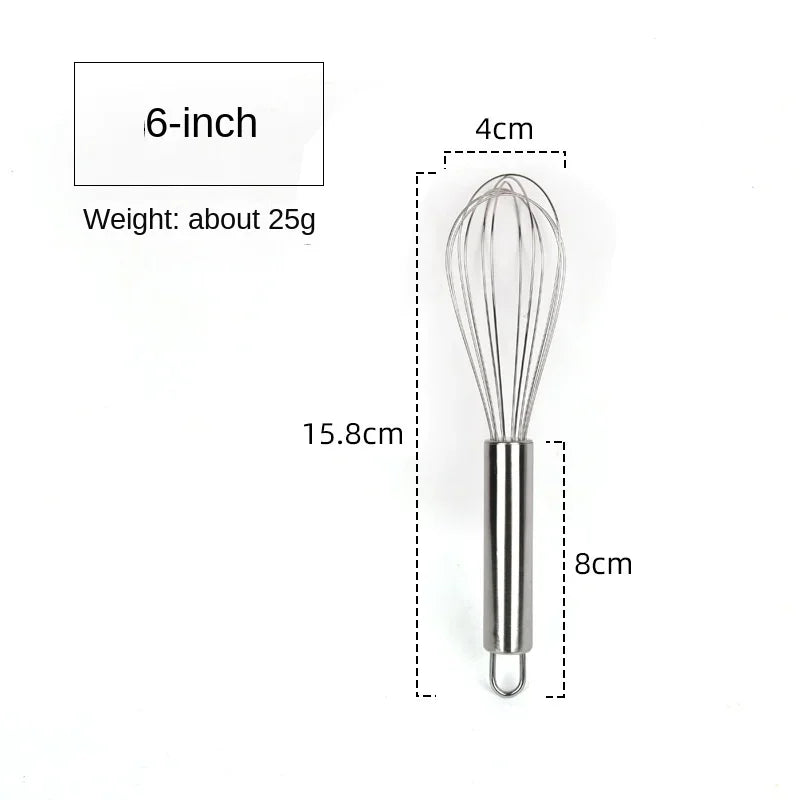Stainless Steel Egg Stirring Balloon Whisk 6-12 Inch