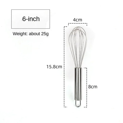 Stainless Steel Egg Stirring Balloon Whisk 6-12 Inch