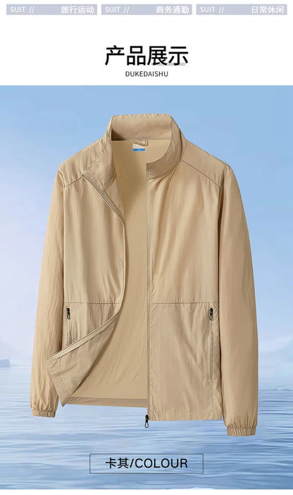 Oversize 7XL 8XL UV Protection Lightweight Jacket Men