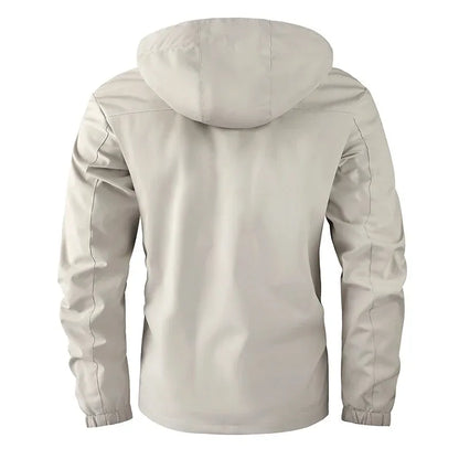 Men's Windbreaker Jacket Waterproof Hooded Soft Shell