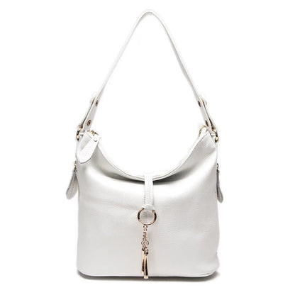 Zency Red Genuine Leather Hobo Shoulder Bag