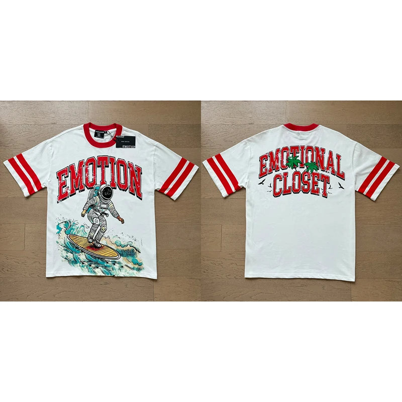 Mixed Emotion Cotton T-Shirt for Couples with Angel Print
