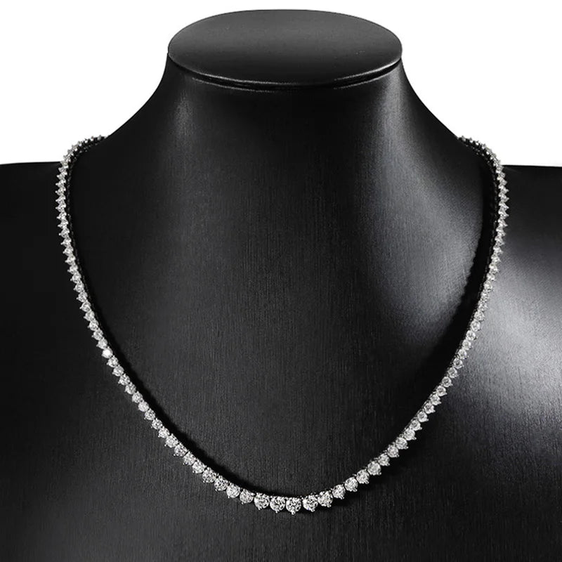 Moissanite Tennis Necklace in 925 Sterling Silver