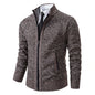 Men's Fleece Zipper Cardigan Casual Sports Coat