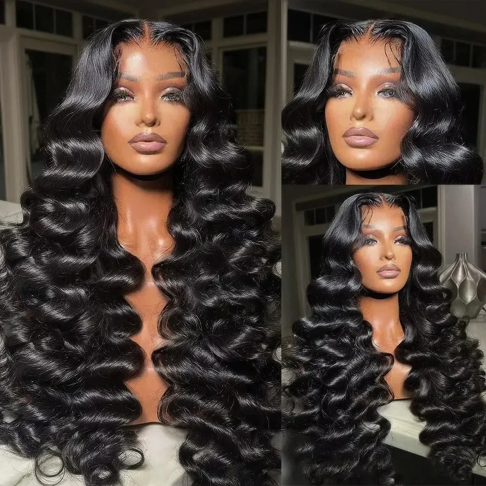 42 Inch Brazilian Deep Wave Human Hair Wig Transparent Lace