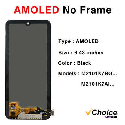 AMOLED LCD Display Touch Screen Digitizer for Redmi Note 10S