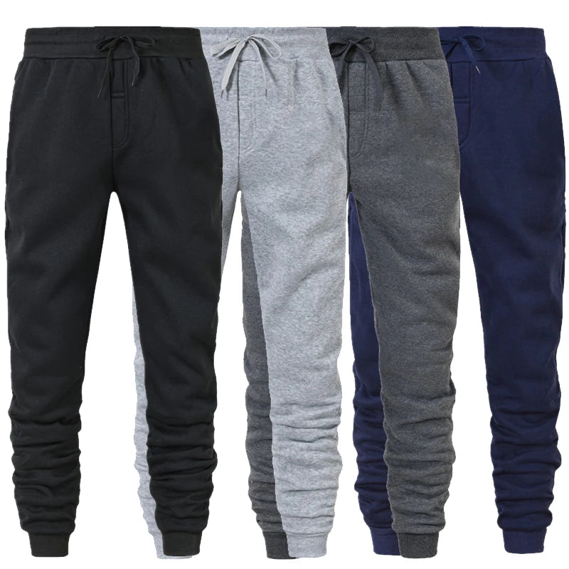 Men's Casual Polyester Sweatpants for Gym and Jogging