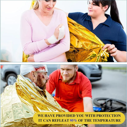 Gold Emergency Blanket Waterproof Insulation Tool 160x210cm