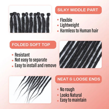 24 Inch Ombre Synthetic Dreadlock Extensions 10 Strands