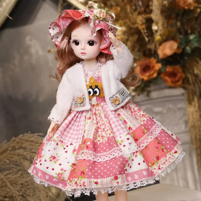 Plastic 30cm Movable Joint Doll with Music for Kids