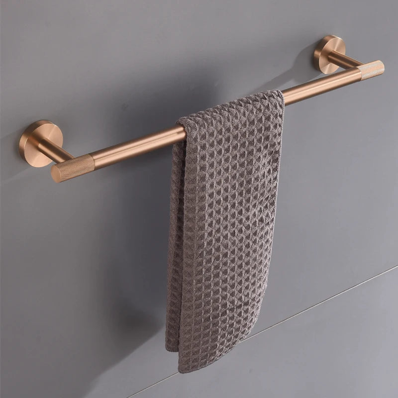 Brushed Rose Gold Metal Bath Hardware Set