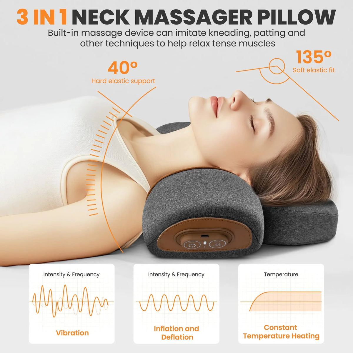 Heated Neck Massage Pillow