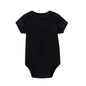 Newborn Baby White Cotton Short Sleeve Romper