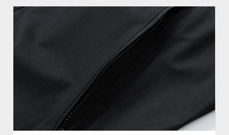 Men's Hooded Waterproof Jacket Black Softshell Camping
