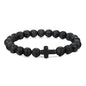 Natural Stone Wood Beads Rosary Bracelet for Meditation