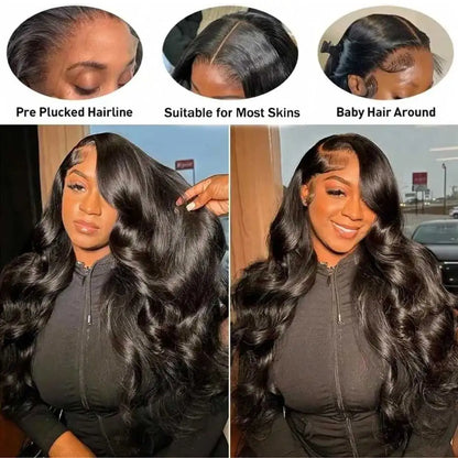 Body Wave Human Hair Wig 40 42 Inch 13x6 HD Lace Frontal