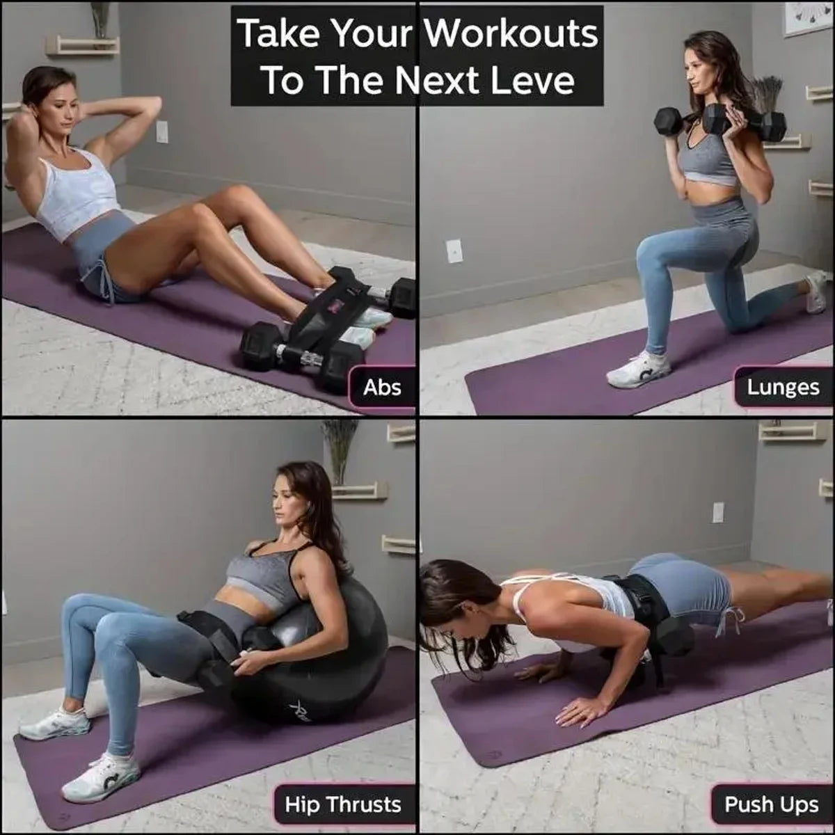 Adjustable Weighted Waist Belt - Home Gym