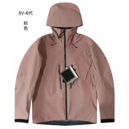 Three Layer Waterproof Windbreaker Jacket for Camping