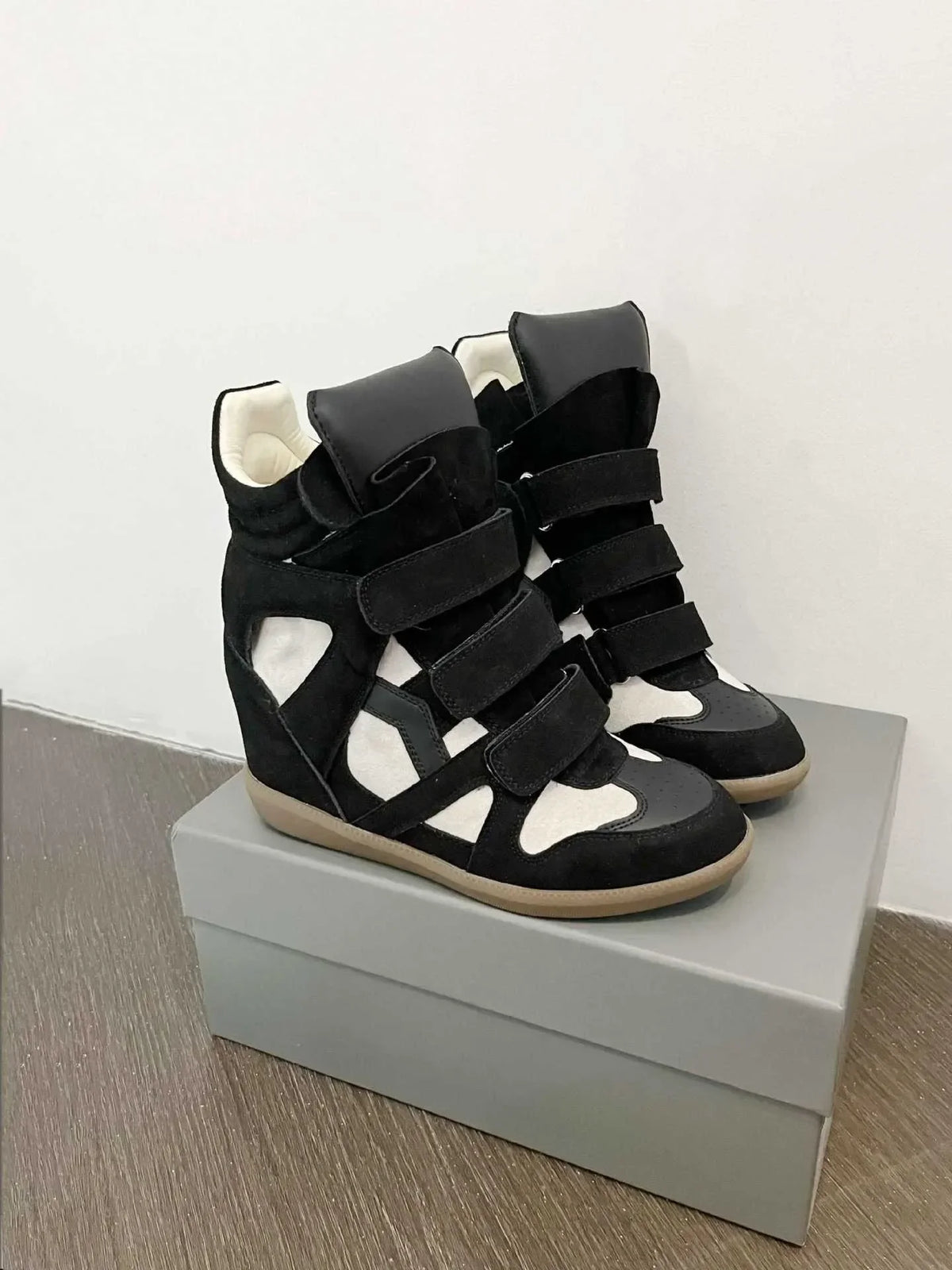 Women's Genuine Leather Ankle Boots with Hidden Heel