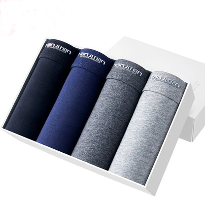 Men's Cotton Boxer Shorts Underwear 4Pcs Set