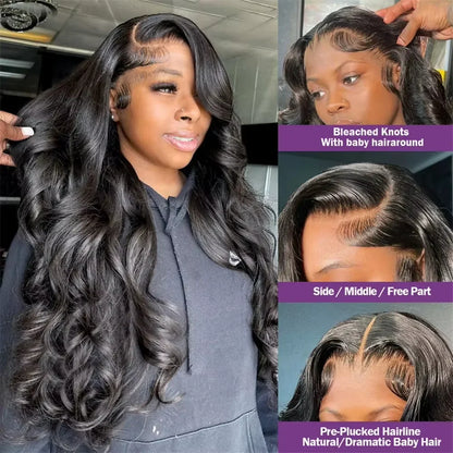 40 Inch Body Wave Human Hair Lace Front Wig