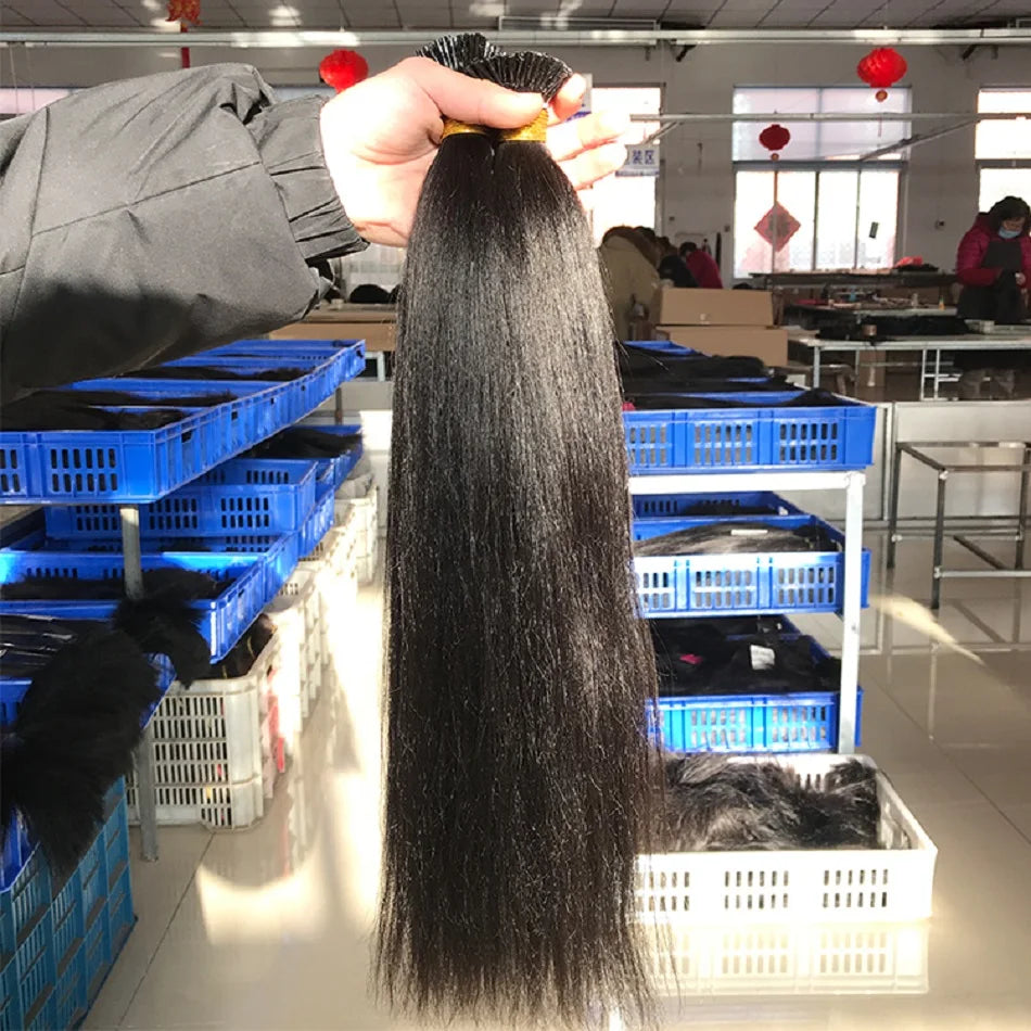 Light Yaki K Tip Human Hair Extensions 100g 100Pcs